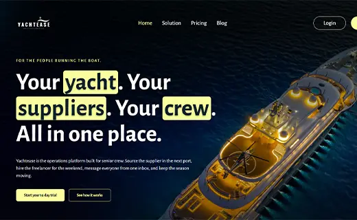 YachtEase · Luxury Travel · yachtease.co